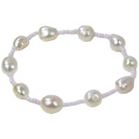 MUSKY PINK SEED BEAD BRACELET W/ PEARLS