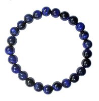BLUE TIGER EYE BEAD BRACELET