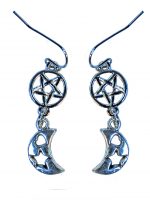 PENTACLE & MOON EARRINGS