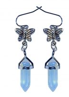 OPALITE POINT W/ BUTTERFLY EARRINGS