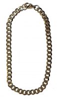 STAINLESS STEEL/GOLD  6MM CURB CHAIN BRACELET