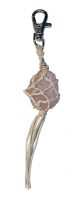 ROUGH CUT ROSE QUARTZ MACRAME KEYRING