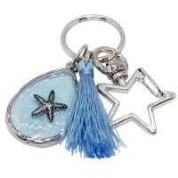 GLITTER STARFISH KEYRING