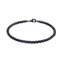 NARROW BLACK CHAIN BRACELET