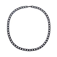 WIDE LINK BLACK CHAIN CHOKER