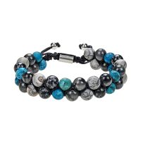 DOUBLE STRAND SEMI BEADED BRACELET