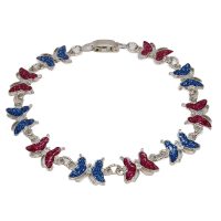 BLUE/PINK GLITTER BUTTERFLY BRACELET