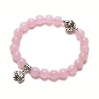 ROSE QUARTZ ELEPHANT BRACELET