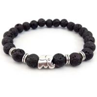 LAVA BEAD ELEPHANT BRACELET