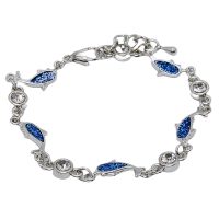 BLUE GLITTER DOLPHIN BRACELET