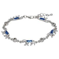 BLUE GLITTER TIGER BRACELET
