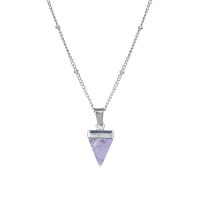 TRIANGULAR AMETHYST POINT PENDANT