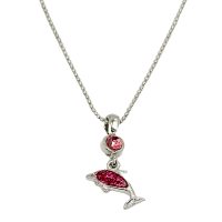 PINK GLITTER DOLPHIN PENDANT