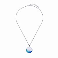 SPARKLY WAVE CIRCULAR PENDANT