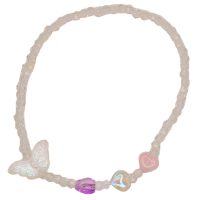 KIDS BUTTERFLY & LOVE HEART ELASTIC BRACELET