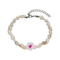 SEASHELL & PINK FRANJIPANI ANKLET