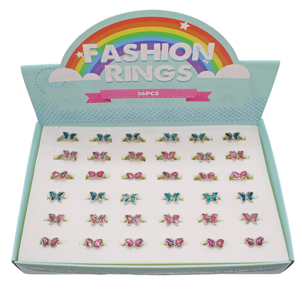 RING BOX 36 PCS - BUTTERFLY