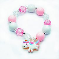 GIRLY PINK UNICORN ELASTIC BRACELET