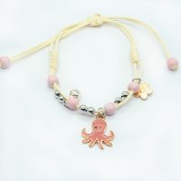 ADJUSTABLE BRACELET W/ BELL, JELLYFISH & DAISY