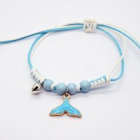 BABY BLUE BRACELET W/ WHALE TAIL & BELL