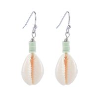 COWRIE SHELL & SAGE HEISHI EARRINGS