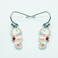 PINK SEAHORSE EARRINGS