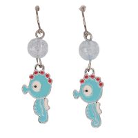 AQUA SEAHORSE EARRINGS