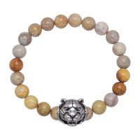 CHRYSANTHEMUM STONE TIGER HEAD BRACELET