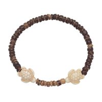COCONUT BEADED TURTLE BRACELET