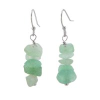 DAINTY AVENTURINE CHIP EARRINGS