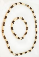 COCONUT & NATURAL BEADED SET