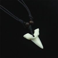 RESIN TOOTH CHOKER ON BLK CORD