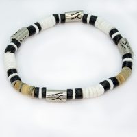 SHELL & WAVE BEAD BRACELET
