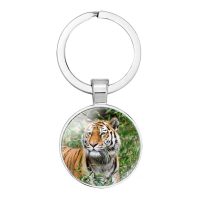 ROUND TIGER PHOTO KEYRING
