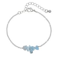 AQUAMARINE CHIP CHAIN BRACELET
