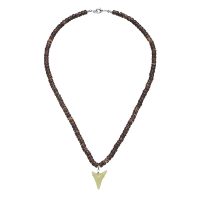 COCONUT BEAD CHOKER W/ RESIN TOOTH