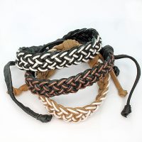 SET OF 3 BRACELETS – 2 -TONE NATURAL STYLE