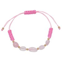 ROSE QUARTZ DAINTY ADJUSTABLE BRACELET