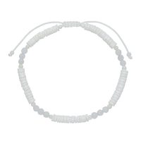 SHELL, WHITE JADE & MOTHER OF PEARL ANKLET