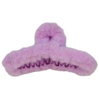 PURPLE FLEECE HAIRCLAW