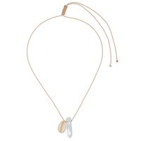NATURAL ROPE CHOKER W/ SEASHELL & CLEAR QUARTZ