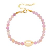 DYED JADE & COWRIE SHELL ANKLET