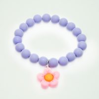 PASTEL LILAC BRACELET W/ PINK DAISY