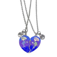 DOLPHIN W/ SEASHELL LOVE HEART BFF CHOKERS