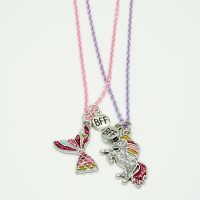 UNICORN & MERMAID TAIL BFF NECKLACE SET