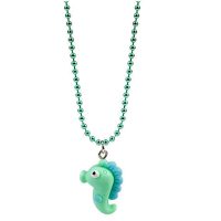 BLUE FIMO SEAHORSE NECKLACE