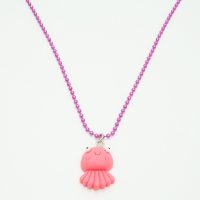 PINK FIMO JELLYFISH NECKLACE