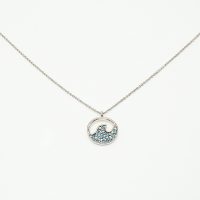 BLUE CRYSTAL WAVE PENDANT