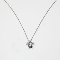 BLUE CRYSTAL DAINTY TURTLE PENDANT