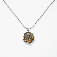 SKULL CROSSBONE OVAL MOOD BALLCHAIN CHOKER